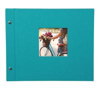 goldbuch Álbum con tapa de rosca Bella Vista 30x25 40 páginas negras turquesa 1 pieza