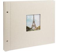 goldbuch 28823 Bella Vista - Álbum de Fotos de 39 x 31 cm, 40 páginas Blancas con separadores de pergamino, Ampliable, Color Gris Arena