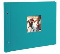 goldbuch Álbum con tapa de rosca Bella Vista 39x31 40 páginas blancas turquesa