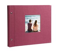 goldbuch Álbum con tapa de rosca Bella Vista 30x25 40 páginas blancas fucsia