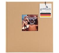 goldbuch Álbum de fotos de lino beige páginas negras 30 x 31 x 4 cm