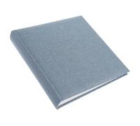 goldbuch 24607 Álbum de fotos Summertime Trend 2 con 60 páginas blancas con separadores de pergamino, álbum de recuerdos con cubierta de lino, álbum de fotos para pegar, azul/gris, 25 x 25 x 4 cm