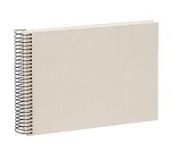 goldbuch Álbum de Fotos en Espiral Bella Vista 20723, álbum de Fotos con 40 páginas Blancas, álbum de Recuerdos de Lino, Libro de Fotos para Pegar Fotos y Fotos, Color Gris Arena, 24 x 17 cm