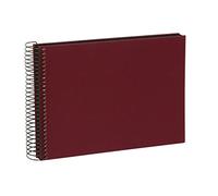 goldbuch Álbum de Fotos en Espiral Bella Vista, álbum de Recuerdos de Lino con Espiral, álbum de Fotos con 40 páginas Negras, álbum de Fotos para Pegar, álbum de Fotos, Color Burdeos, 23 x 17 cm
