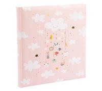 goldbuch Álbum de fotos para bebé Mobile Girl con 58 páginas en blanco y 4 páginas ilustradas, cubierta de impresión artística con relieve dorado, álbum de fotos para niñas, libro de fotos rosa, 30 x