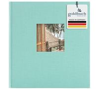 Goldbuch álbum de Fotos, Trend, 25 x 25 cm, 60 páginas con pergamino, Azul Turquesa, 30x31 cm