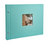 Goldbuch álbum de Fotos, Trend, 25 x 25 cm, 60 páginas con pergamino, Azul Turquesa, 39x31 cm