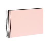 goldbuch Álbum Espiral Bella Vista, álbum de Recuerdos de Lino con Espiral, álbum de Fotos con 40 páginas Negras, álbum de Fotos para Pegar, álbum de Fotos, Color Rosa, 24 x 17 cm