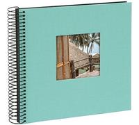 goldbuch Álbum espiral Bella Vista con ventana 20x20 40 páginas negras aqua