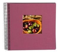 goldbuch Álbum espiral Bella Vista con ventana 20x20 40 páginas negras fucsia