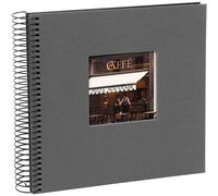goldbuch Álbum espiral Bella Vista con ventana 20x20 40 páginas negras gris