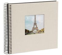 goldbuch Álbum espiral Bella Vista con ventana 20x20 40 páginas negras Gris arena
