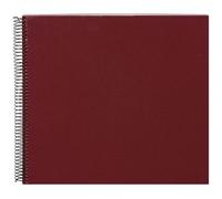 goldbuch Álbum de fotos en espiral Bella Vista 25374, álbum de fotos de 35 x 30 cm, 40 páginas blancas, álbum de recuerdos de lino, álbum de fotos para pegar fotos y fotos, color burdeos