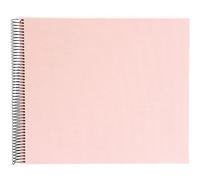 goldbuch Bella Vista, Recuerdos de Lino con Espiral de 40, álbum de Fotos para Pegar, Papel, Rosado (páginas Blancas), 35x30 cm