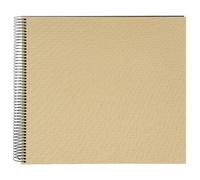 goldbuch 25 506 Bella Vista Beige Álbum de Fotos 35 x 30 cm Álbum de Fotos con 40 Páginas Negras Álbum de Recordatorios de Lino Álbum de Fotos para Fotos y Fotos para Pegar, Cubierta Arena