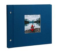 Goldbuch Álbum Ventana, páginas Bella Vista con pergamino, Papel, Azul, 30 x 25 cm