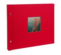 Goldbuch Álbum Ventana, páginas Bella Vista con pergamino, Papel, Rojo, 39 x 31 cm