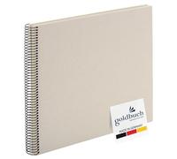 goldbuch Álbum espiral Bella Vista sin ventana 35x30 40 páginas blancas Gris arena