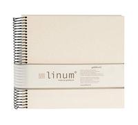 Goldbuch Espiral álbum, 20 x 20 cm, 40 páginas con pergamino, Linum, Beige, 20 x 20 cm