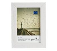 goldbuch 92 0392 Tallinn Marco de fotos de madera, marco de fotos para imagen en formato de 10 x 15 cm, marco de retrato con soporte y soporte de pared, marco individual de MDF, marco de fotos blanco