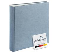 goldbuch Álbum de fotos de lino Tendencia Verano 2 30x31cm 100 páginas blancas azul-gris