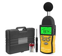 GOLDCHAMP Medidor de decibelios, medidor de nivel de sonido 882 A, selección rápida/lenta para control de calidad de sonido, amarillo