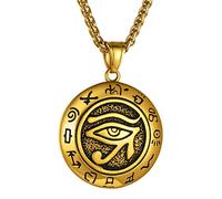 GoldChic Colgante Ojo Horus Egipcio Talisman de Proteccion, Eye of Horus Turco Necklace