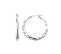 GOLDCHIC JEWELRY Pendientes 40mm Platino para Mujeres Cartilago Pedientes Medianos de Aros