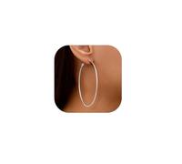 GOLDCHIC JEWELRY Pendientes Aros 70mm Pendientes de Acero Inoxidable Plateado Pendientes Mujer Joyas de Mujer Acero Inoxidable Pendientes Modernos