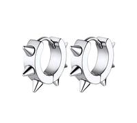 GoldChic Pendientes 7mm Hombre, Aros Rock Cartilago con Pinchos