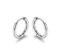 GoldChic Pendientes Acero Inoxidable Mujer, 10 mm Pendientes Aro Mujer DiseñO Compacto Que Se Ajusta Al LóBulo, Ideales Para Regalar En Navidad, DíA De La Madre
