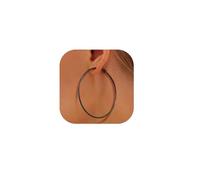 GoldChic Pendientes de Aro Negro Acero Inoxidable 70mm Aros Grandes Finos Hipoalergénicos Ligeros Minimalistas Joyas de Mujer Chica