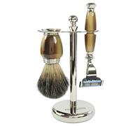 Golddachs 7331691714 - Kit de afeitado manual para hombre, color negro y marrón