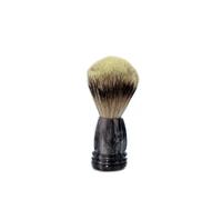 Golddachs - Brocha de afeitar de pelo de tejón plateado (1 unidad, mango de plástico de color gris con efecto mármol)