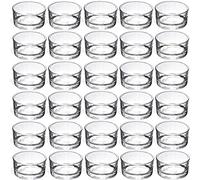 GOLDEAL 30 portavelas pequeños de Cristal Transparente, para Bodas, Fiestas, cenas, para Velas de té de 1.5 Pulgadas, así como Molde para Velas