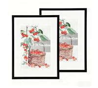 Goldeluxe Marco de Fotos A3 Pack de 2 - Marcos de Madera Negra para Fotos, Obras de Arte, Pósteres y Certificados, Ideal para Decoración de Pared y Mesa