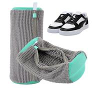 Goldeluxe Pack de 2 Bolsas para Lavar Zapatos en la Lavadora, Reutilizables con Cremallera, Protección contra la Deformación y Cables, Limpieza a 360° para Zapatillas y Calzado Deportivo (Gris)
