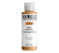 Golden Acrylic: Acrílico Fluido: 119ml. (Botella) Amarillo Hindú (Color Histórico)