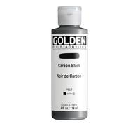 Golden Acrylic: Acrílico Fluido: 119ml. (Botella) Negro Carbón