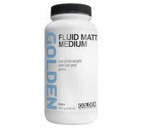 Golden Acrylic Medium, Fluid Matte Medium, 16 Oz