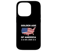 Golden Age of America USA Map Carcasa para iPhone 14 Pro