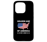 Golden Age of America USA Map Carcasa para iPhone 15 Pro