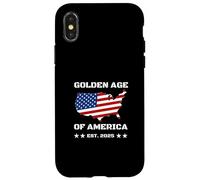 Golden Age of America USA Map Carcasa para iPhone X/XS