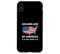 Golden Age of America USA Map Carcasa para iPhone XS MAX
