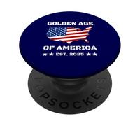 Golden Age of America USA Map PopSockets PopGrip Adhesivo
