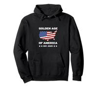 Golden Age of America USA Map Sudadera con Capucha