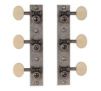 Golden Age Restoration Tuners for Solid Peghead, Square-end, Relic Nickel matte cream