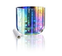 Golden Alchemy Singing Bowl, Transparent Crystal Bowl Singing Bowl, 6-8-inch Professional-grade Meditation Instrument, Adult Stress Relief Tool, Equipped With Tapping Sticks And Ring Pads(7-inch)