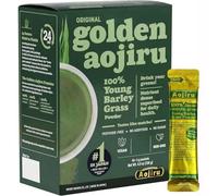 Golden Aojiru Original - Young Barley Green Grass Juice Powder with Rich Dietary Fiber, 100% Japanese Grown - Ready-to-Use 0.1 oz. (3g) Individual Packet × 46pcs - Vegan, Non-GMO, and Gluten Free
