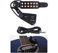 Golden Apple 12 SoundHole Pastilla Guitarra Acústica Transductor Eléctrico para Guitarra Acústica Preamplificador Magnético con Control de Tono y Volumen Longitud del Cable 10 pies